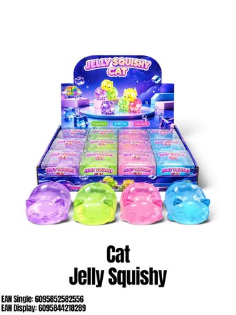 12 stuks Jelly Squishy Cat TB FUN