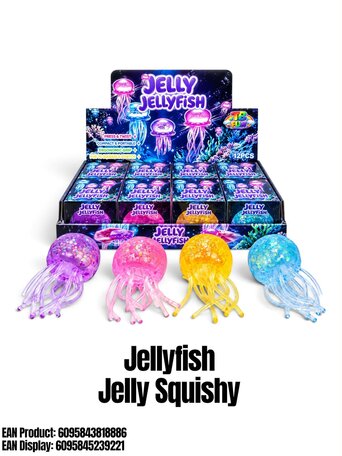 12 stuks Jelly Squishy Jelly Fish TB FUN