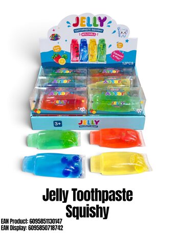 12 stuks Jelly Toothpaste Squishy TB FUN