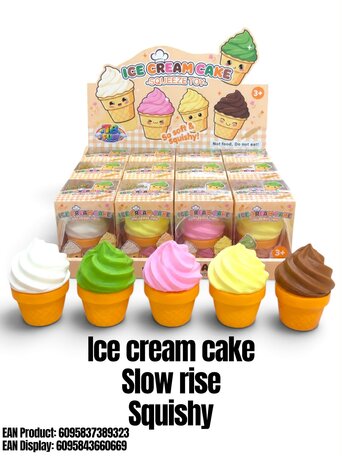 12 stuks Ice Cream Cake Slow Rise Squishy