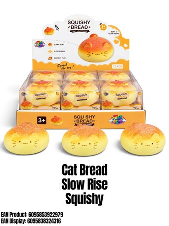 12 stuks Cat Bread Slow Rise Squishy