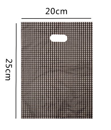 100 Stuks Plastic draagtas met gestanste handgrepen H25cm x B20cm 