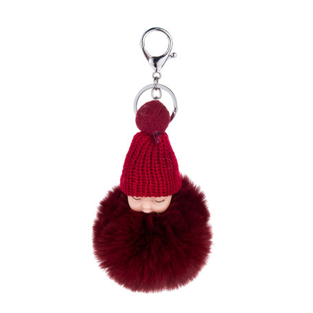 Baby Sleutel/Tas hanger Donker Rood