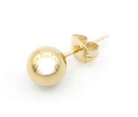 ROEST VRIJ STAAL EARRING DOT Goud kleurig 4mm Dot