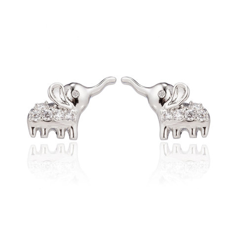 XUPING Oorbellen met Zirkonia Diamant - Olifant Vorm