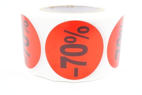 Prijs/Korting -70% stickers 500 stk