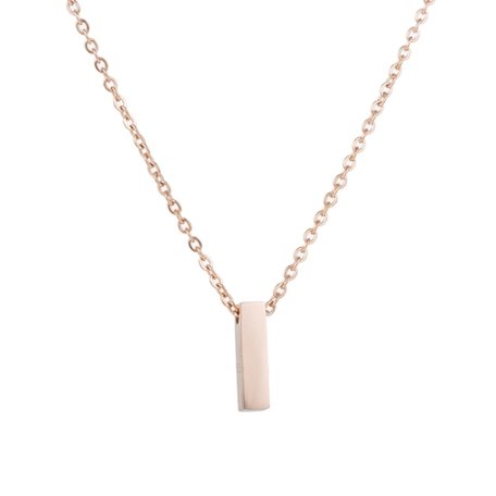 RVS Letter I Ketting - Rosé Kleur