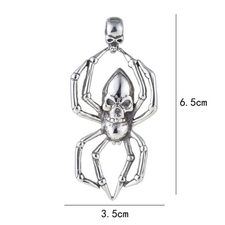 RVS Ketting Hanger - Sleutel Hanger met Skull & Spin Ontwerp