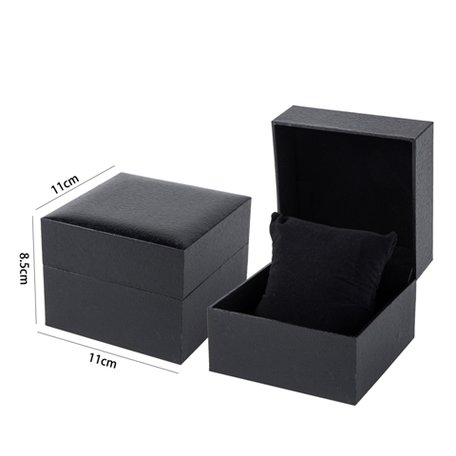 Luxury Black Leather Jewelry box for Bracelet/Watch