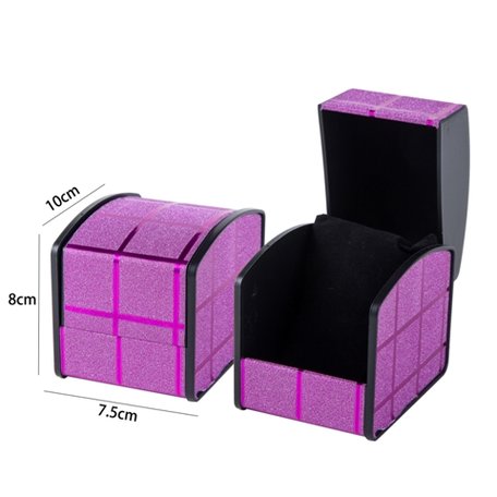 Luxury Black Leather Jewelry box for Bracelet/Watch Pink