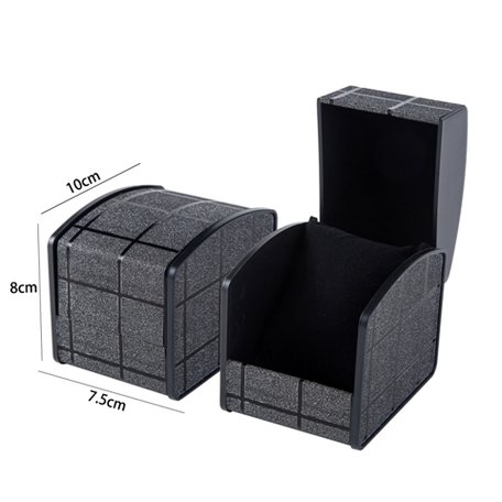 Luxury Black Leather Jewelry box for Bracelet/Watch Black