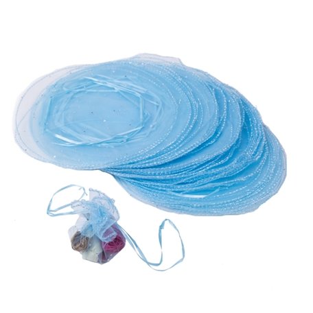 Organza Pouch Large Blue 50 Piece 24 cm