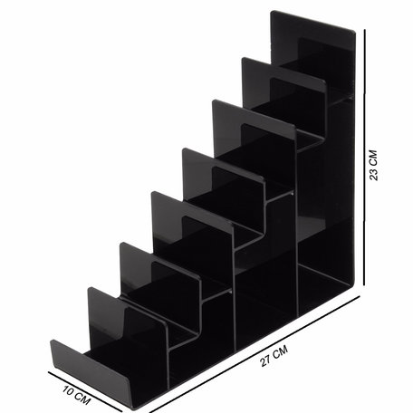 Portemonnee Display 7 Trappen Hoog Zwart