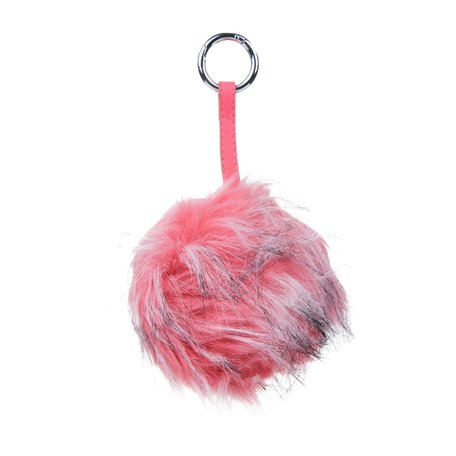 BAG-KEYCHAIN FLUFF BALL PINK