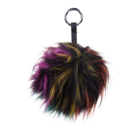 BAG-KEYCHAIN FLUFF BALL MULTI COLOR