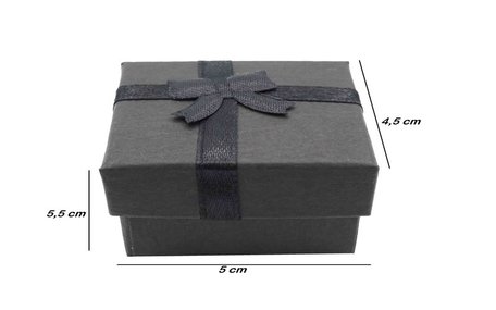 24 stuks Verpakkings doosjes ring  5x5x3.5 cm Zwart
