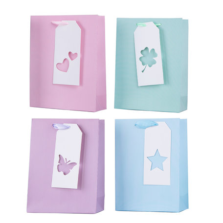 Mix Kadotasjes,  prijs per 12 stuks 40x32x12 CM
