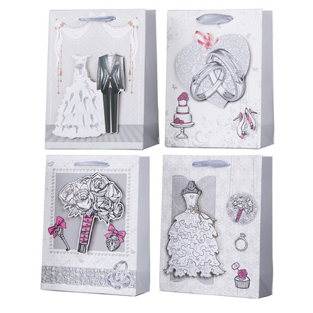  Mix Gift Bags, Pack of 12 pieces. Size: 40x32x12 CM