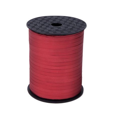 1 x Curly ribbon 5 mm x 500 m., Color Red Matt