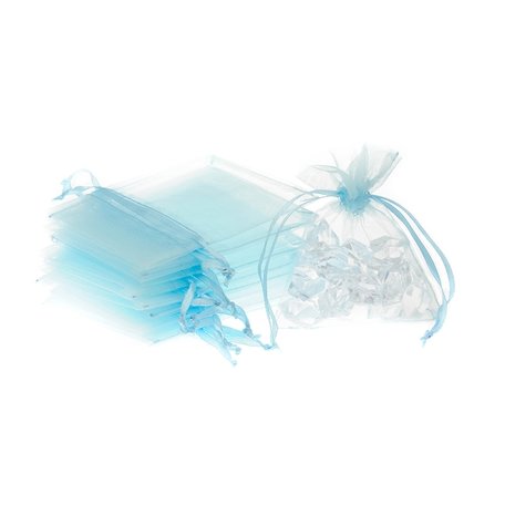  Organza bags Light blue Color 10x16 cm Pack of 50 pieces