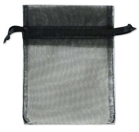 Organza zakjes Zwart Kleur 10x16 cm Pak van 50 Stuks