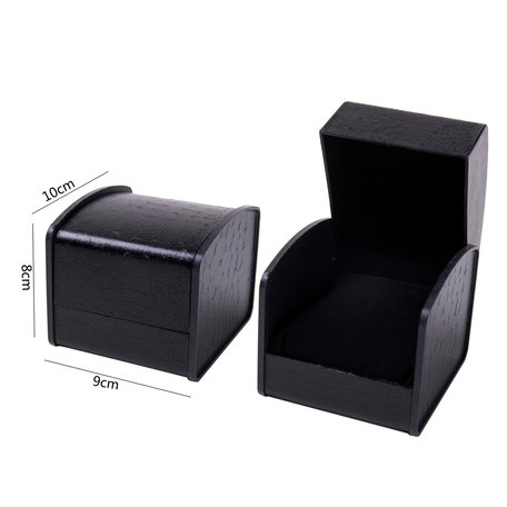 Luxury Black Leather Jewelry box for Bracelet/Watch 