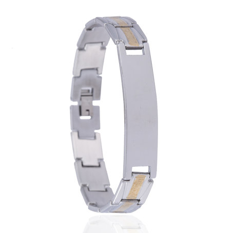 RVS ARMBAND STAINLESS STEEL Kleur Zilver & Goud