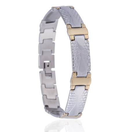 RVS ARMBAND STAINLESS STEEL Kleur Zilver & Goud