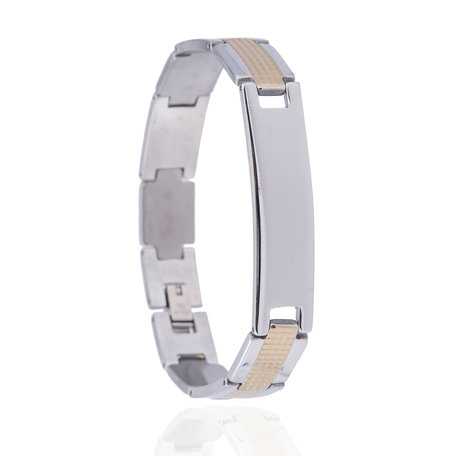 RVS ARMBAND STAINLESS STEEL Kleur Zilver & Goud