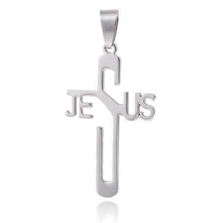 RVS Hanger STAINLESS STEEL - Jesus Kruis 