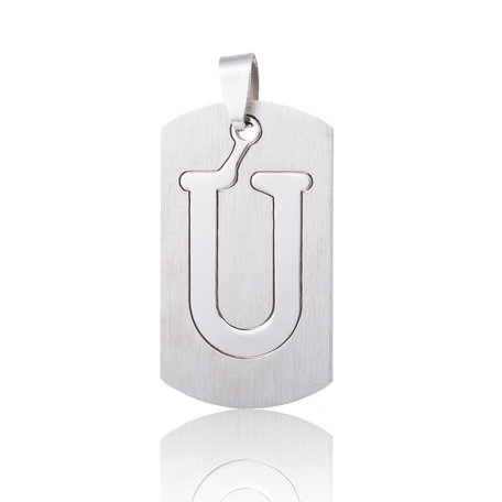 Pendant Letter U STAINLESS STEEL