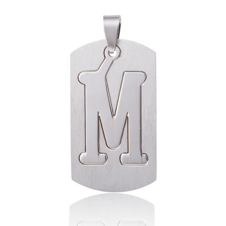  Pendant Letter M STAINLESS STEEL