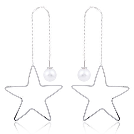 EARRING WITH LARGE STAR & PEARL