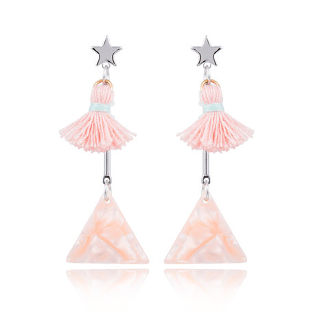 OORBEL MET ABSTRACT TRIANGLE & TASSEL