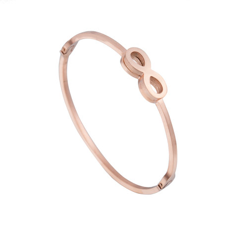 ARMBAND STAINLESS STEEL Kleur Rosé Goud Inifnity