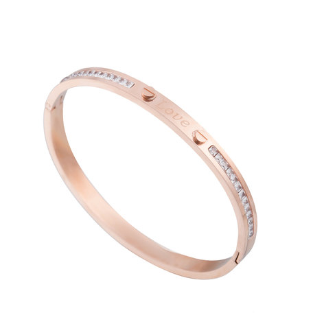 ARMBAND STAINLESS STEEL Kleur Rosé Goud - Quote Armband