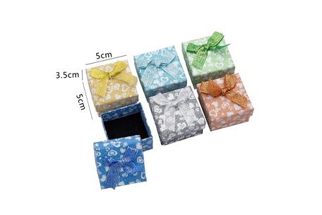 24 pieces Packaging boxes ring 5x5x3.5 cm
