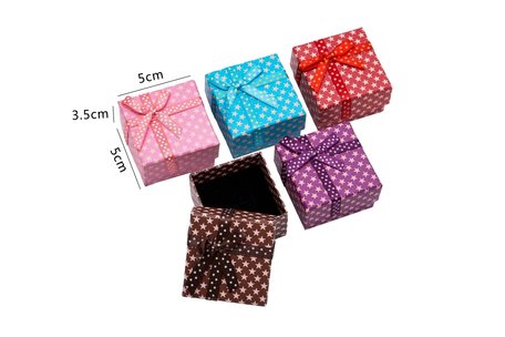 24 pcs Packaging boxes ring 5x5x3.5 cm