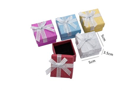 24 pcs Packaging boxes ring 5x5x3.5 cm