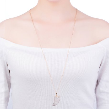 Statement Ketting met marmer look pendant 