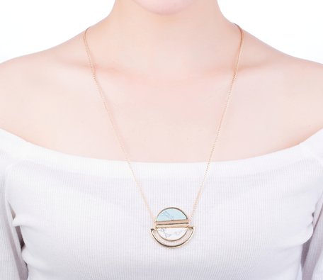 Statement Ketting - Moon & Sun Pendant 