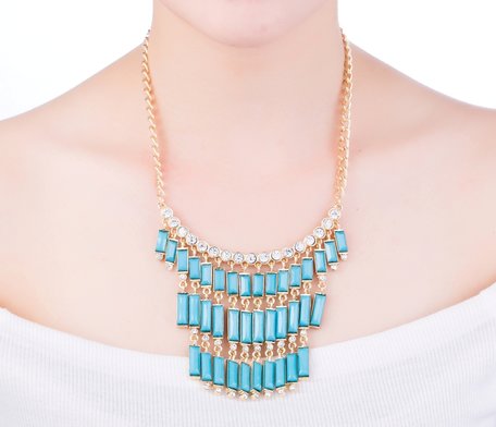 statement ketting - Marmer Look Pendant