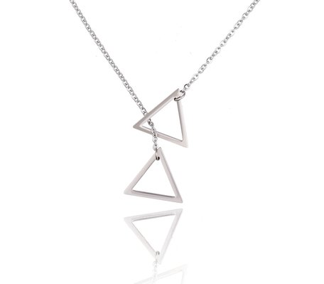 Stainless Steel Necklace Double Triangle / Double Triangle