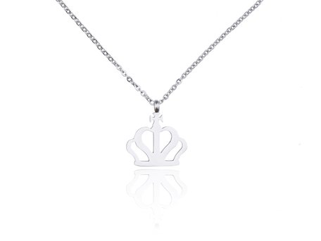 Stainless Steel Necklace With Crown / Crown