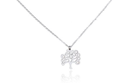 Stainless Steel Necklace With Tree / Tree