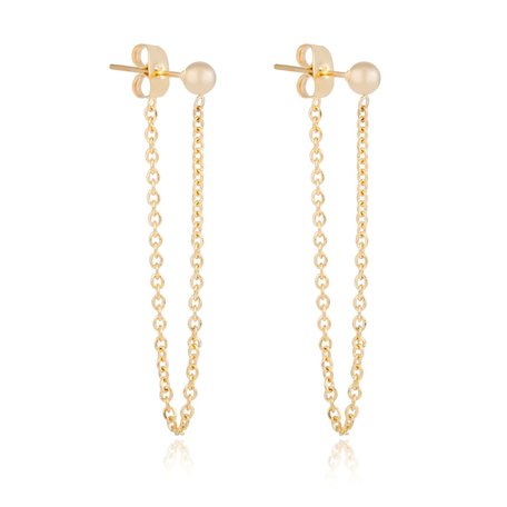 RUST FREE STEEL CHAIN ​​EARRING DOT