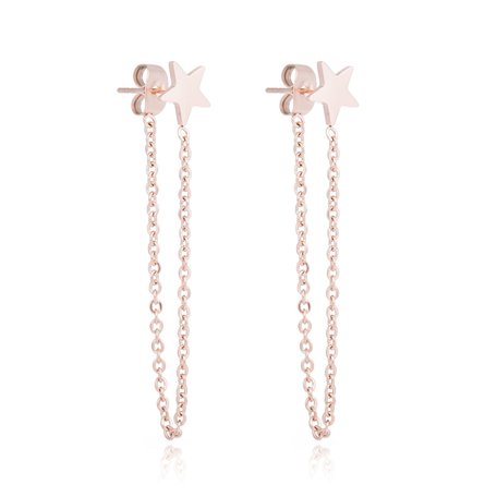 ROESTVRIJ STAAL CHAIN EARRING STER
