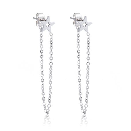 STAINLESS STEEL CHAIN ​​EARRING STAR