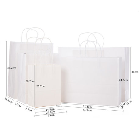 42x13x31cm Paper Carrier Bags 12 Piece