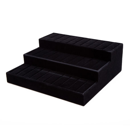 Display Ringen Fluweel 3 laag 26.3x24.5cm